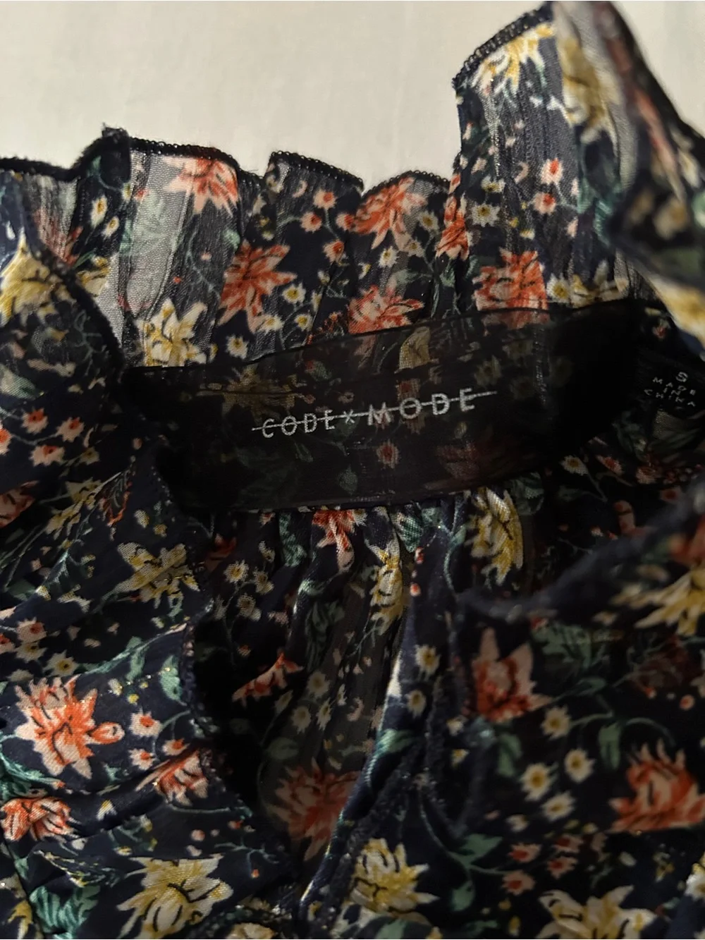 Floral Print Maxi Dress - Black & Blue - Picture 5 of 6